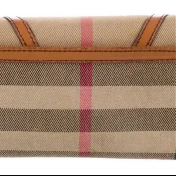 Burberry Canvas Plaid Print Wristlet - Picture 2 of 5